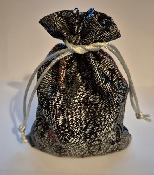 DnD Dice Pouch - Silver/Black
